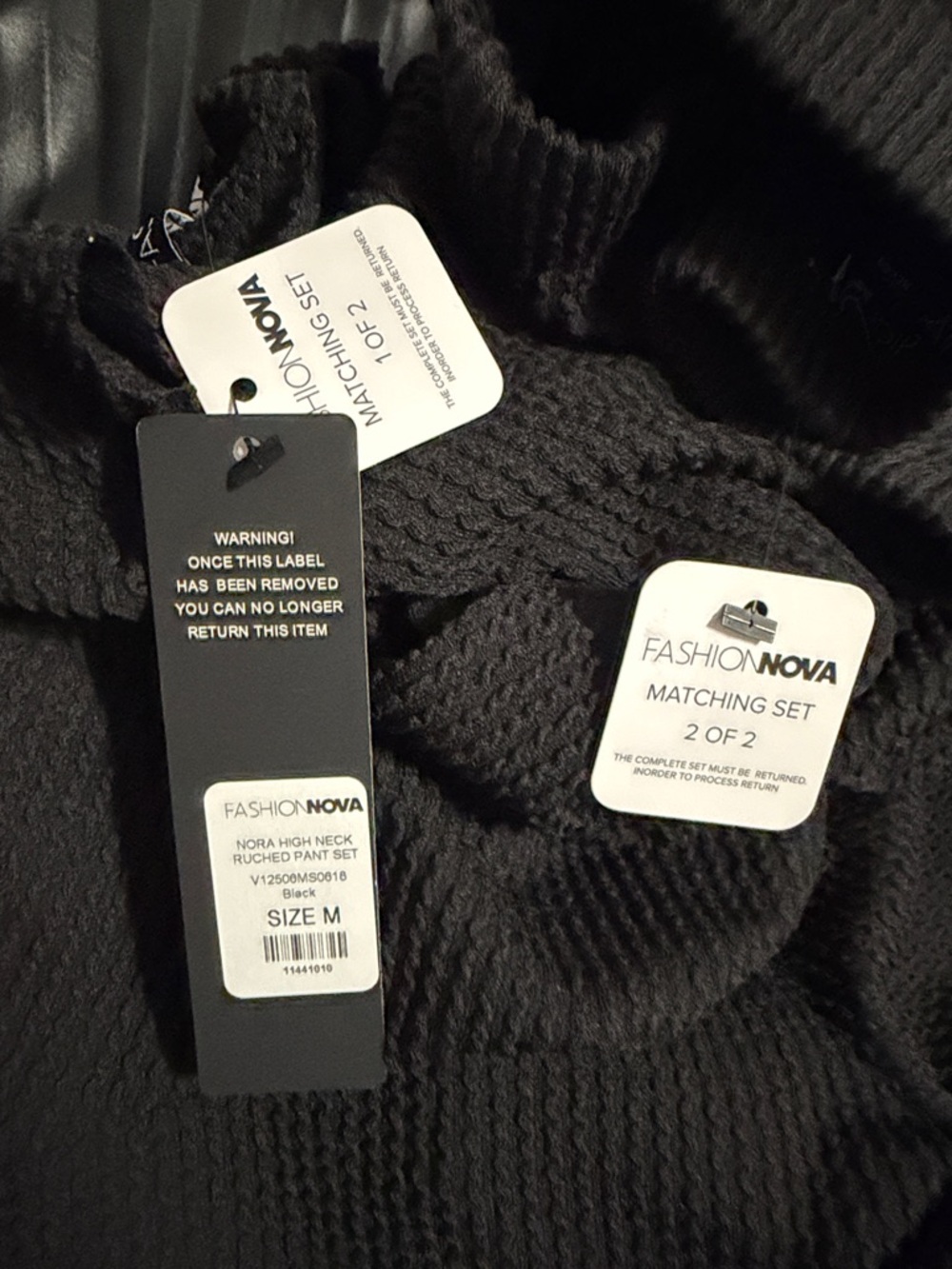 High Neck Ruched Pant Set - Size M - Picture 4 of 4